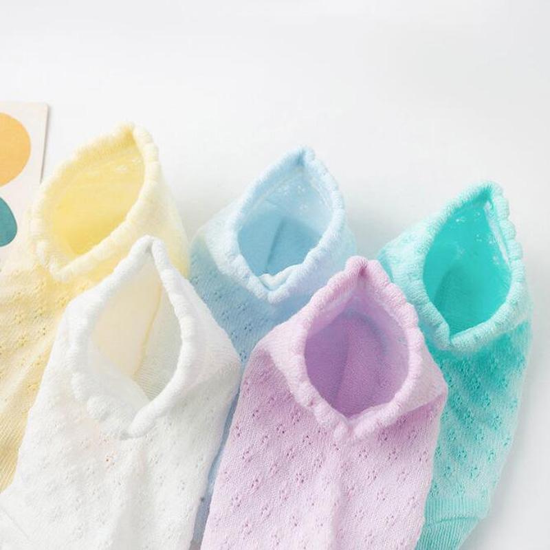 5 Par/parti Nya Barnstrumpor Sommar Tunna Pojkar och Flickor Babystrumpor