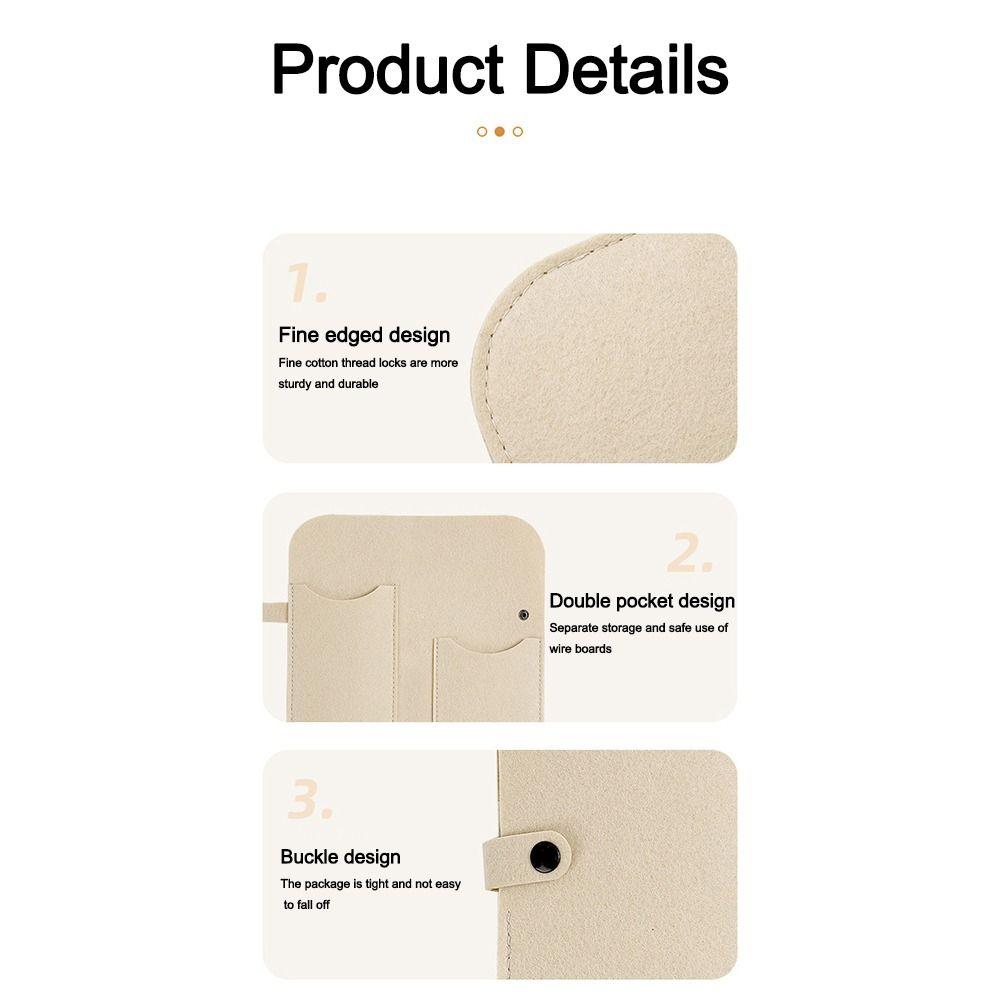 Felt Curling Iron Storage Bag Portable Heat Resistant Straightener Felt Bags Hair Curling Wand Cover Curling Iron Straightener