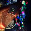 LED Keychain Festival Pattern Luminous Keyring for Outdoor Emergency Daily Use