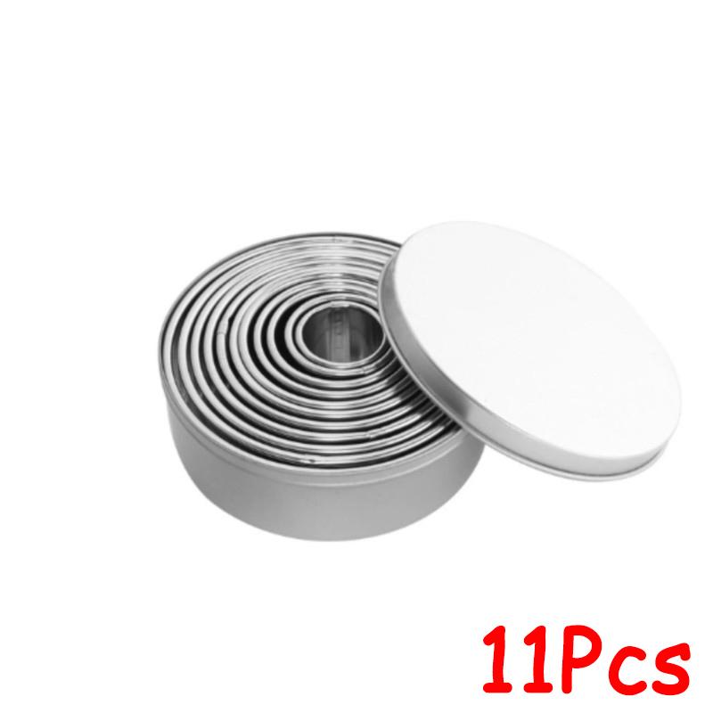 Sada 11/12 ks Formičky na sušenky Kráječ těsta Kulatá forma na dort z nerezové oceli Kuchyňské náčiní Kráječ na pizzu, pečení, vaření, sušenky, pečivo