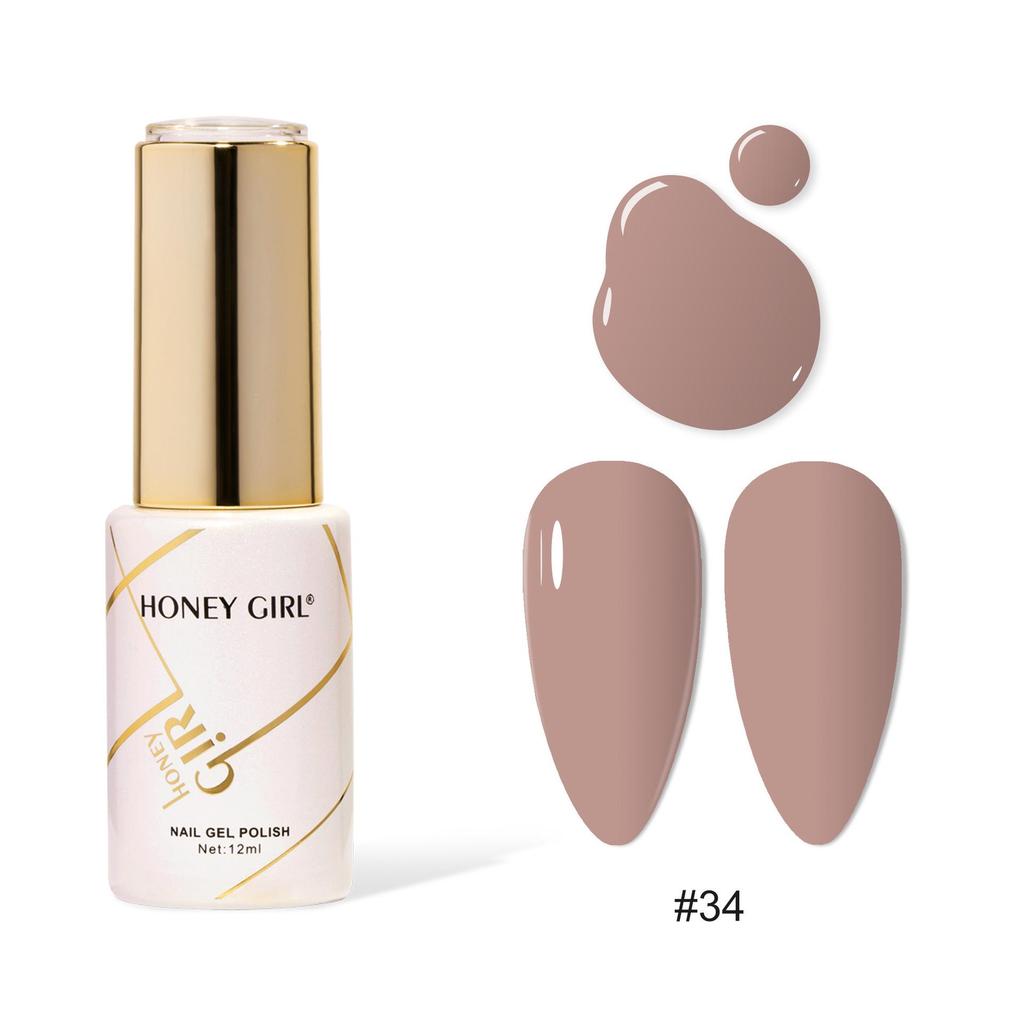 Honey Girl Versatile Nail Gel Set: 160 Mini Bottles in Internet Celebrity Styles, Shades 31-40, for a Whitening Effect.