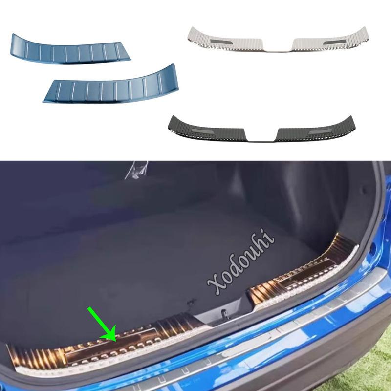Car Inner Rear Bumper Trim Cover Frame Steel Threshold Pedal Sticker Auto Accessories For Nissan Qashqai J12 2024
