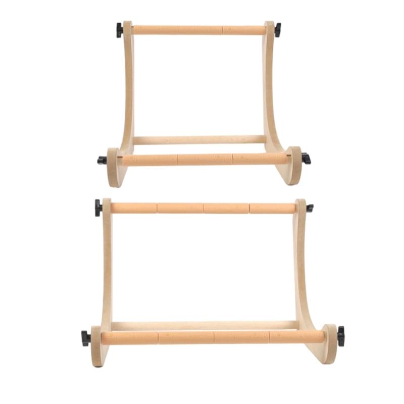 Portable Wood Embroidery Stand With Adjustment Natural Wood Sewing Frame For Home Or Travel Use