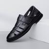 2025 Summer New Men's Leather Casual Shoes Breathable Sandals Outdoor Commuting Men's Business Work Shoes Simple Versatile