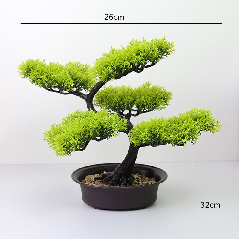 Home Decor Artificial Pine Tree With Plastic Material For Living Room And Office Display
