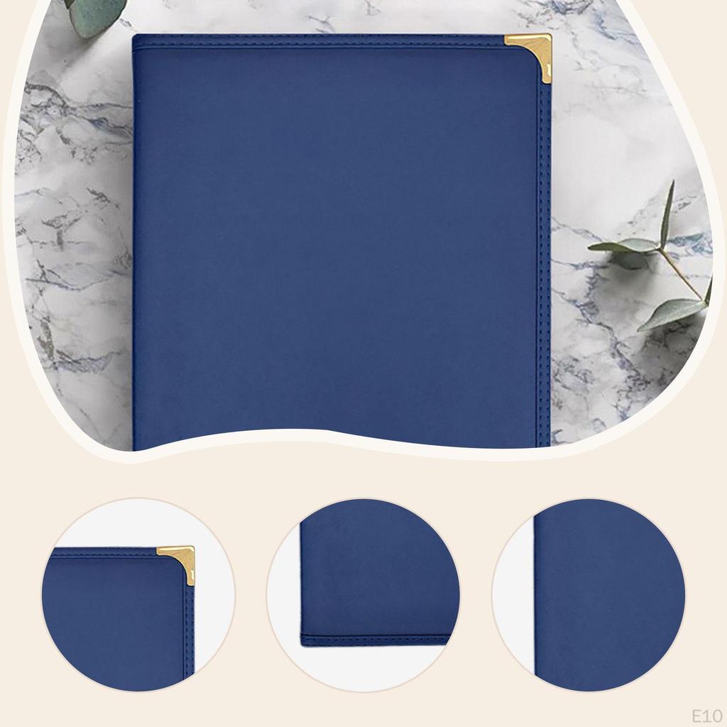 Menu Cover 6 Views Premium Commercial Refillable Metal Corners Holder Menus Folder for Hotel