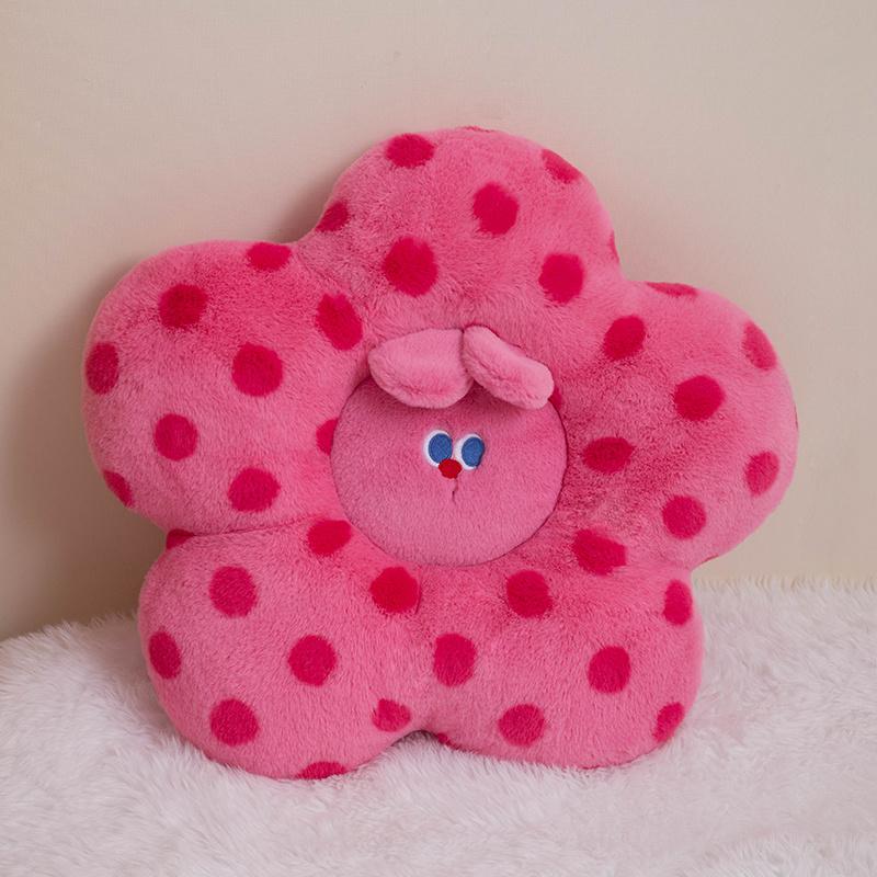 

40/50cm Lovely Fluffy Wave Point Cat Dog Rabbit Plush Cat Flower Seat Cushion Soft Appease Pillow Creative Stuffed Toys Gift 40cm