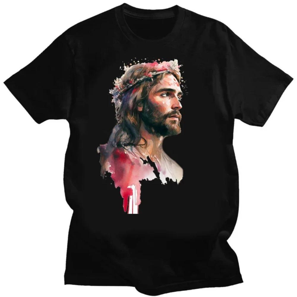 Even Jesus Did Deadlifts T Shirt Funny Jesus Graphic T-shirts Streetwear Unisex Women Men Clothing Tees Tops  Camisas