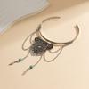 Tassel Wide Irregular Open Bangle Silver Cuff Bangles Creative Exaggerated Bracelet  Women