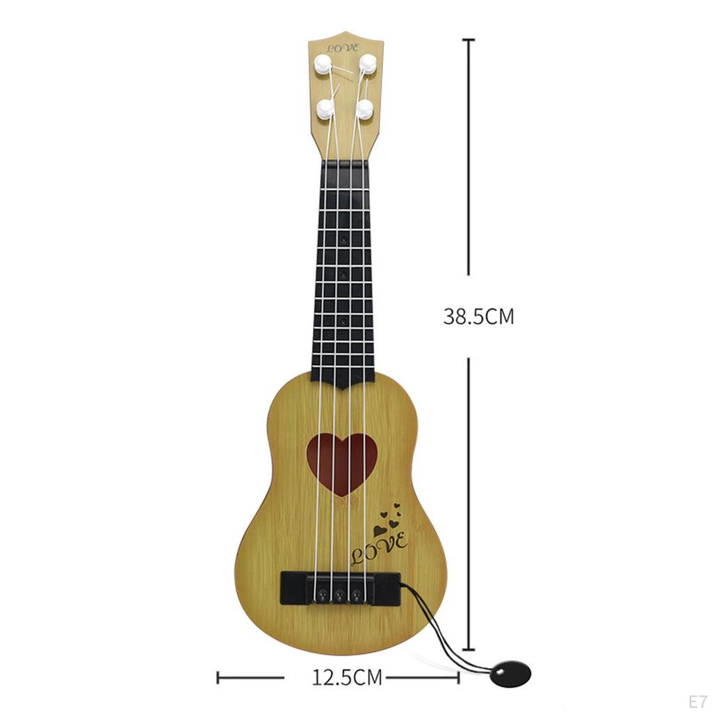 Ukulele Guitar Toy, 4 Strings Classical Educational Learning Toy Musical Instrument, for Early