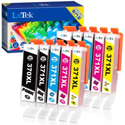 LxTek Compatible Ink Cartridges for Set Cartridges 10 High Instructions Remaining Individually Compatible with Canon and TS9030 Printers BCI-371XL