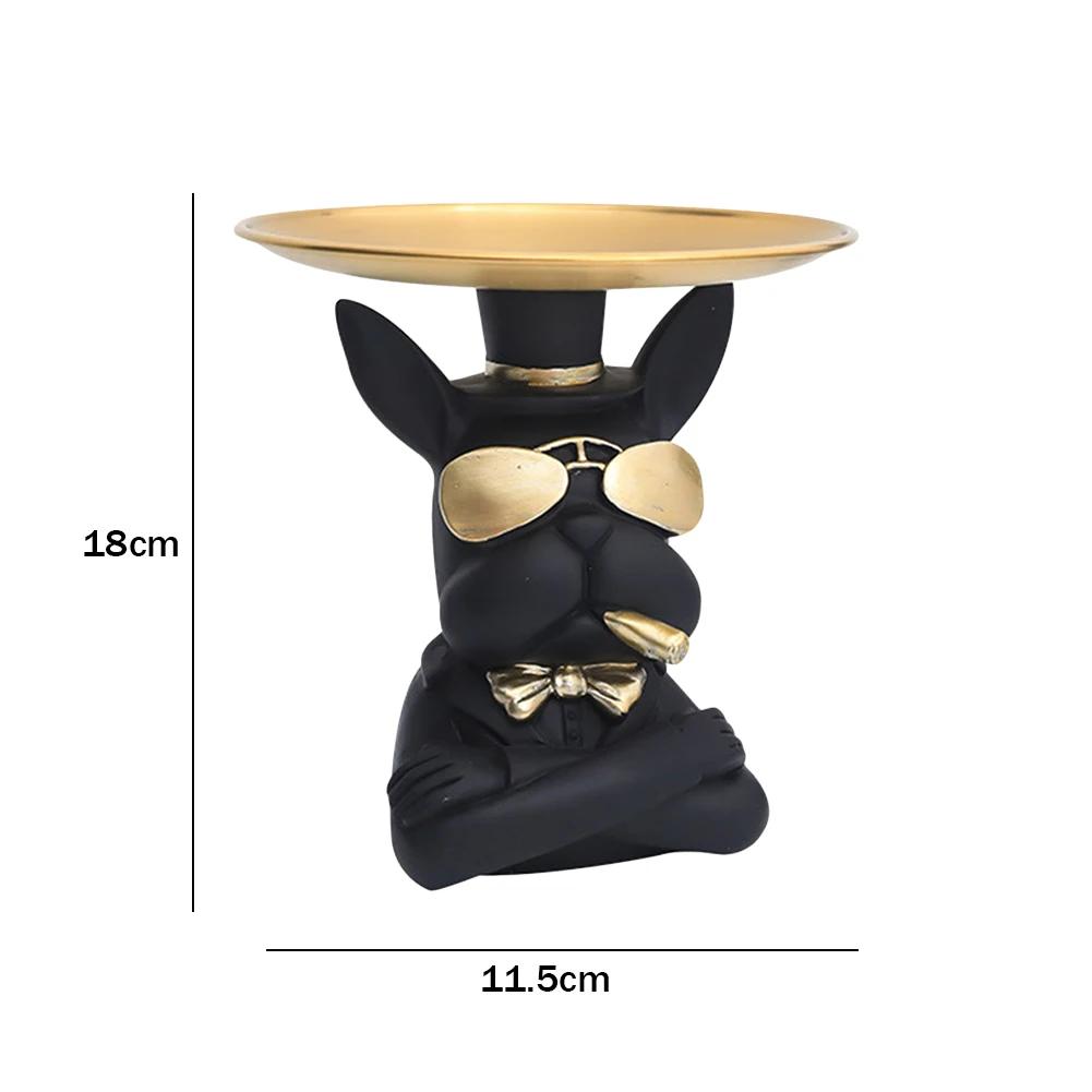 Fortune Crown Gato Boca Grande Bandeja de Armazenamento de Chaves para Hall de Entrada Ornamento Decorativo para Casa Bandeja de Armazenamento de Estatueta de Gato Fofo Para Chave Lanche
