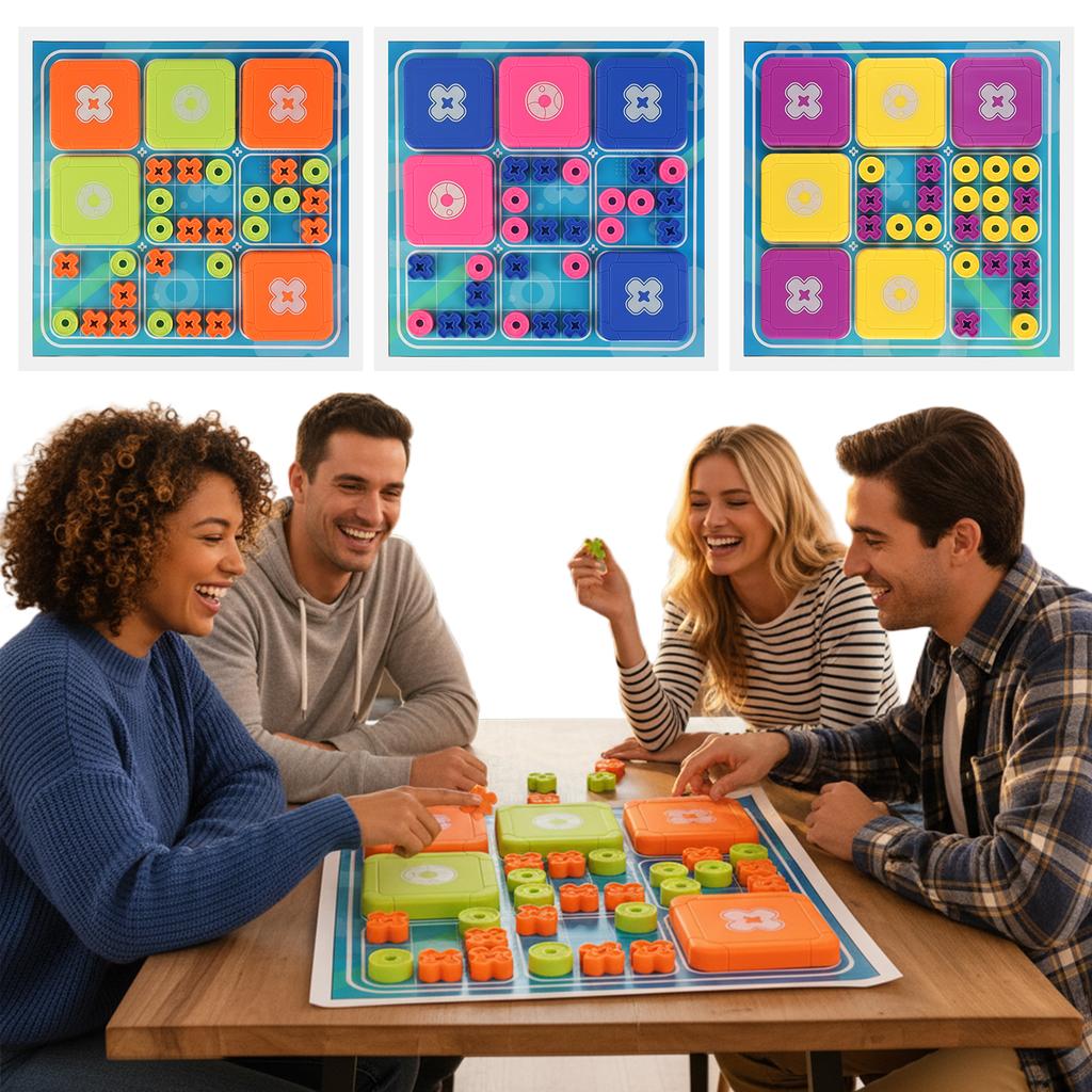 Tic Tac Toe Bolt Game Original 3-in-1 Handheld Puzzle Game Family Party Games for Christmas Game Night