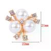 10PCS Sparkling Flower-shaped Crystal Pearl Button Pearl Hairpins Headwear Clip Rhinestone Buttons