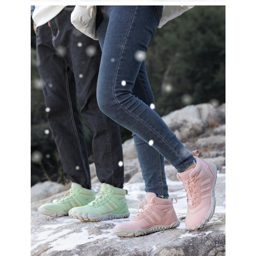 Winter Samt Fünf-Finger Schneestiefel für professionelle Wärme und Komfort, lässige Baumwollschuhe für Paare