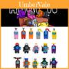 Conjunto de Blocos de Construção Mini Colorido de ABS Espacial Among Us com 16 Figuras Para Jogos Divertidos em Família