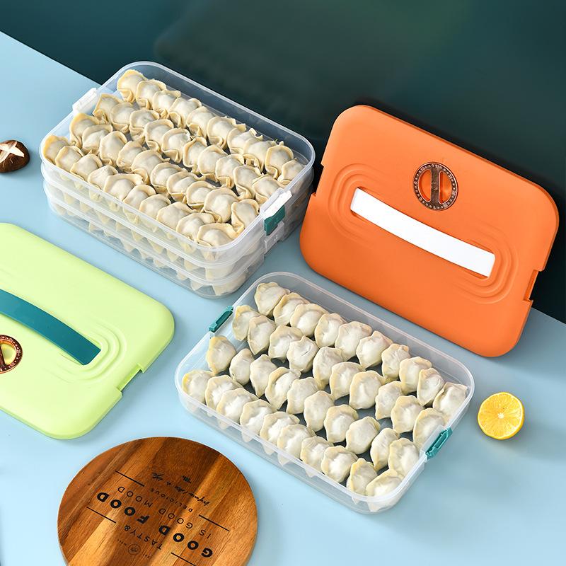 Dumpling box household large-capacity frozen fresh-keeping box refrigerator storage multi-layer