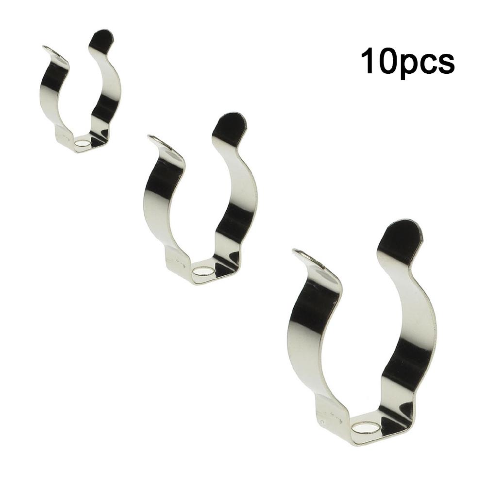 Fjäderklämmor för skjul i rostfritt stål, 10 st