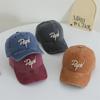 American Retro Old Baseball Hat Letter Embroidery Versatile Washing Soft Top Baseball Hat Women Show Small Face