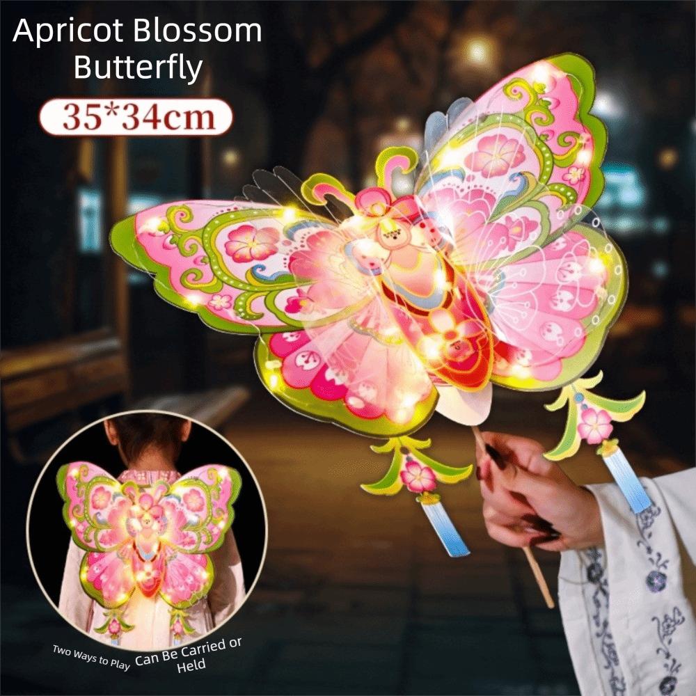 Portable Butterfly Lantern Material Kit Led Traditional Flower Lantern Handicraft Class
