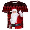 Boys' Merry Christmas Short Sleeve Summer Kids' Cartoon Santa Claus Elk Print T-shirt Casual Tshirt Loose Clothes Children Top