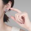 Sterling Floral Stud Earrings Women With 2ct Moissanite Zircon Sweet Fresh Design