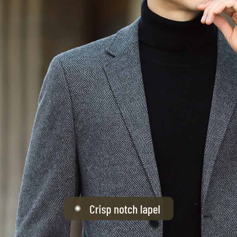 Men's Wool Blend Business Casual Blazer