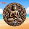 Metal Wall Art Buddha Statue Musical Lotus Zen Home Decor