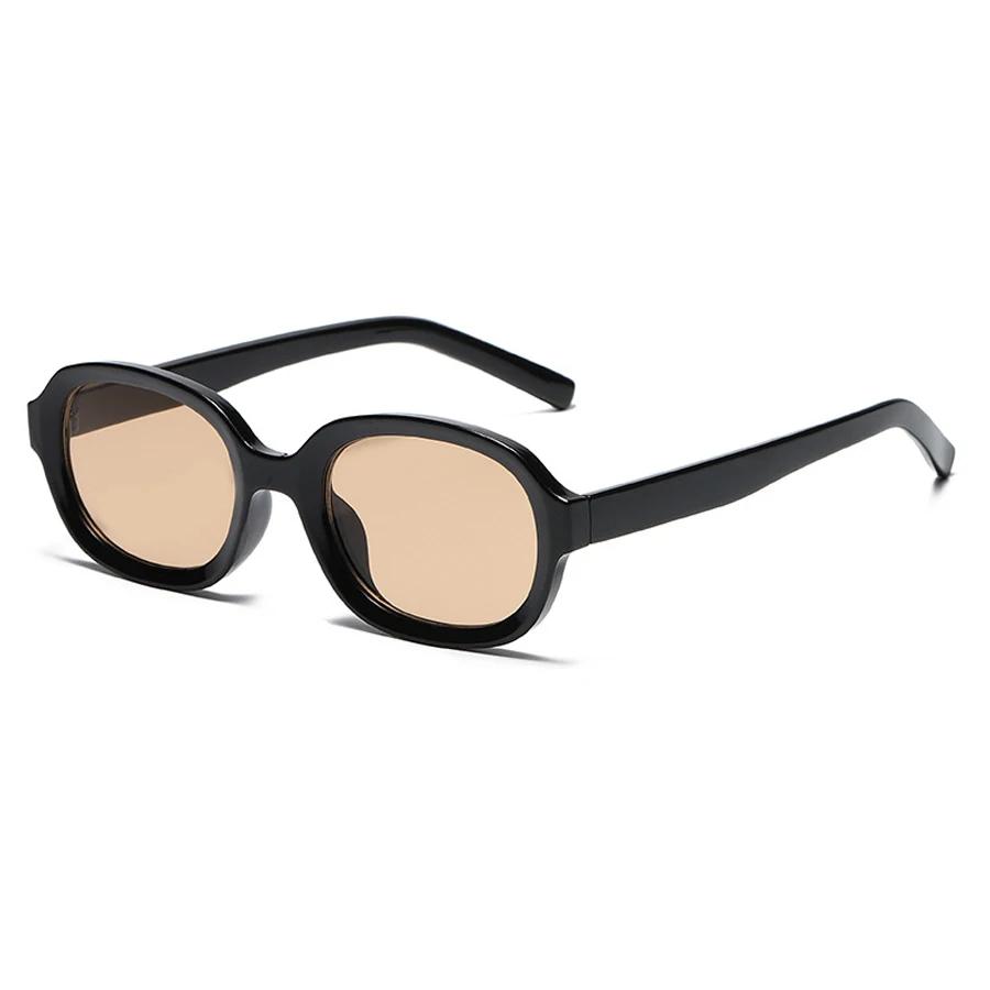 Retro Oval Sunglasses Women'S Fashion Sunscreen Eyewear Street Snap Popular Korean Style Mirror Frame Beach Vacation Glasses