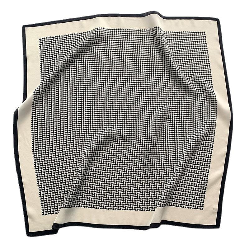Korean Version of Spring and Autumn New Style Mulberry Silk Square Scarf for Women's Dual-purpose Decorative Professional Scarf Gift Scarf