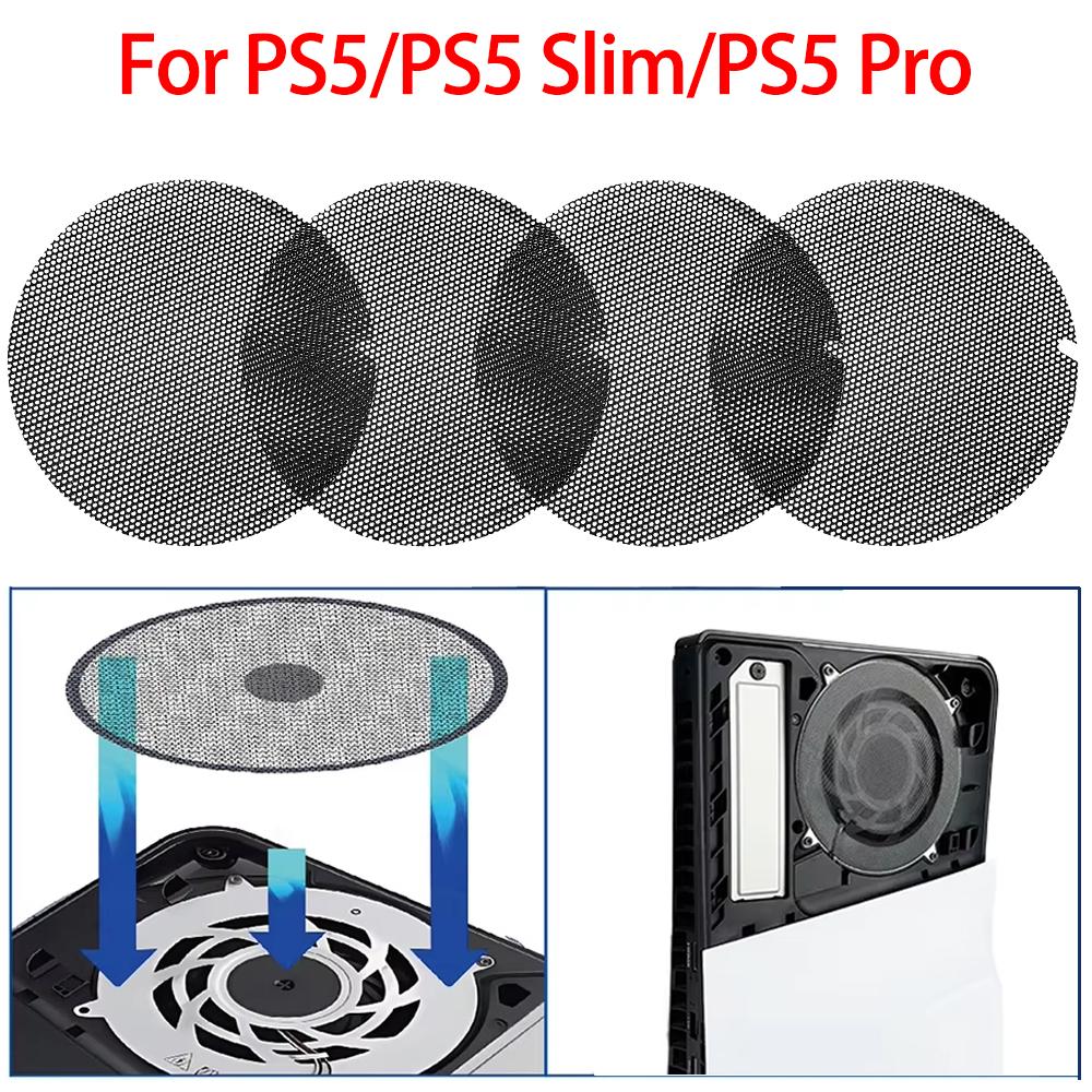 2/4PCS for PS5/PS5 Slim/PS5 Pro Console Dust Filter Dustproof Mesh Case Cover Breathable Protector for PS5 Accessories
