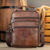 Spring Autumn Men's Fashion Genuine Leather Shoulder Bag Casual Outing Foreign Trade Baotou Layer Portable Commuter Backpack Trend