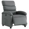 Vidaxl Electric Recliner Armchair, Grey, Upholstered with Faux Leather