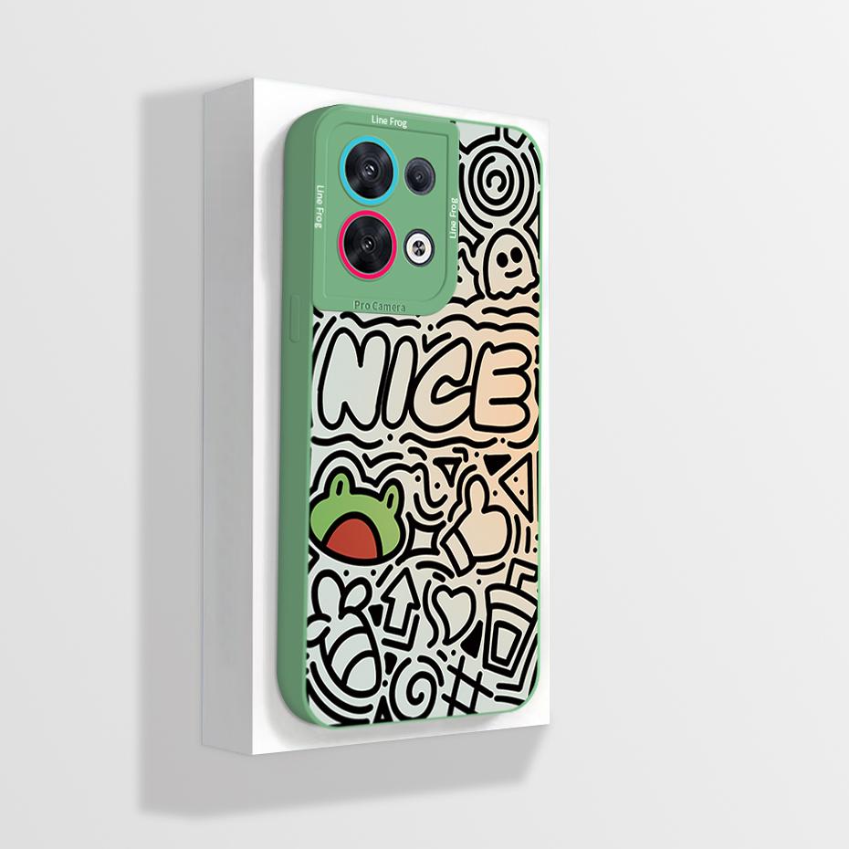 For Oppo Reno8 Phone Case CPH2359 Aesthetic Cartoon Astronaut Soft Liquid Silicone Funda For Oppo Reno 8 Pro Plus 5G Back Cover