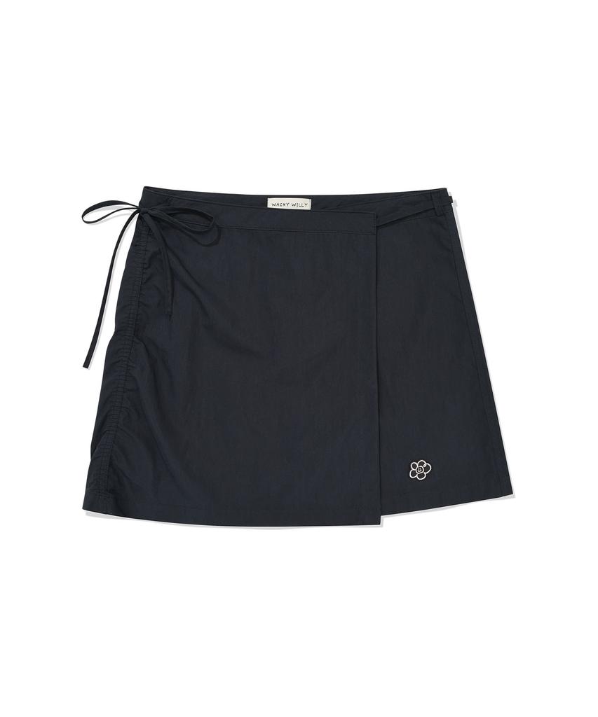 WACKY WILLY Women'S Skirt Layered Pants Charcoal