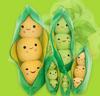 Kawaii Pea Stuffed Plush Plant Toy Cartoon Cute Creative Pea Doll Bean Girl Boy Sleeping Pillow Mat Gift for Girls Festival