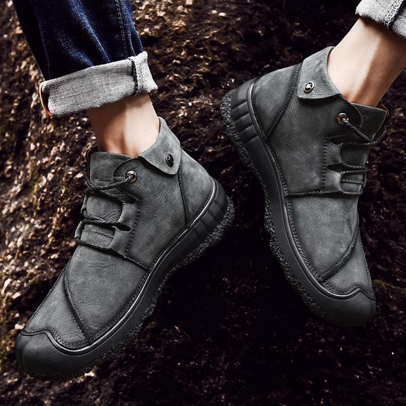 

Winter new men s shoes velvet warm sports shoes Korean version versatile trendy shoes high top board shoes trendy large size casual shoes 46