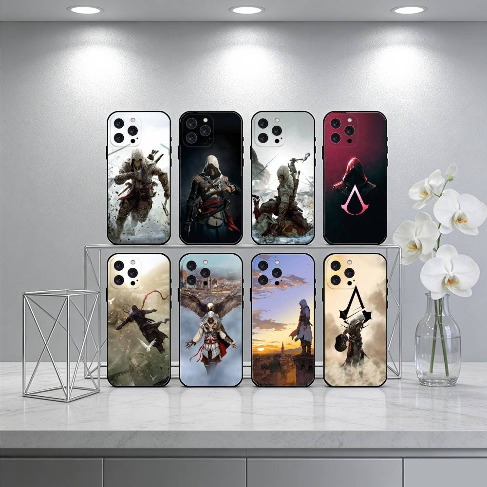 AssassinsY Creeds Phone Case For iPhone 16,15,14,13,12,17,Pro Max,Plus Silicone Black Case