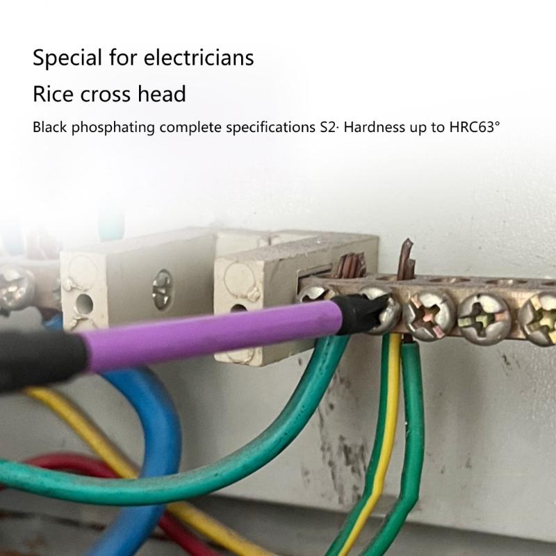 3 bucăți de șurubelniță în cruce FPH1 FPH2 FPH3 10 cm, cu cap de lot, unealtă electrică pentru electrician, cu duritate mare, șurubelniță