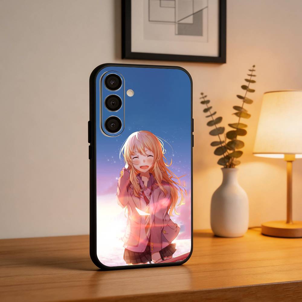 Anime-Your Lie In April-Kaori Miyazono  Phone Case For Samsung  A73,A21s,A22,A31,A32,A52,A53,A71,A80,Soft Black Shell