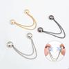 2pcs Multi-Function Magnetic Clothing Clip With Chain Metal Buttons Clip Clothes Scarf Trouser Legs Cuff Fixing Magnet Pin