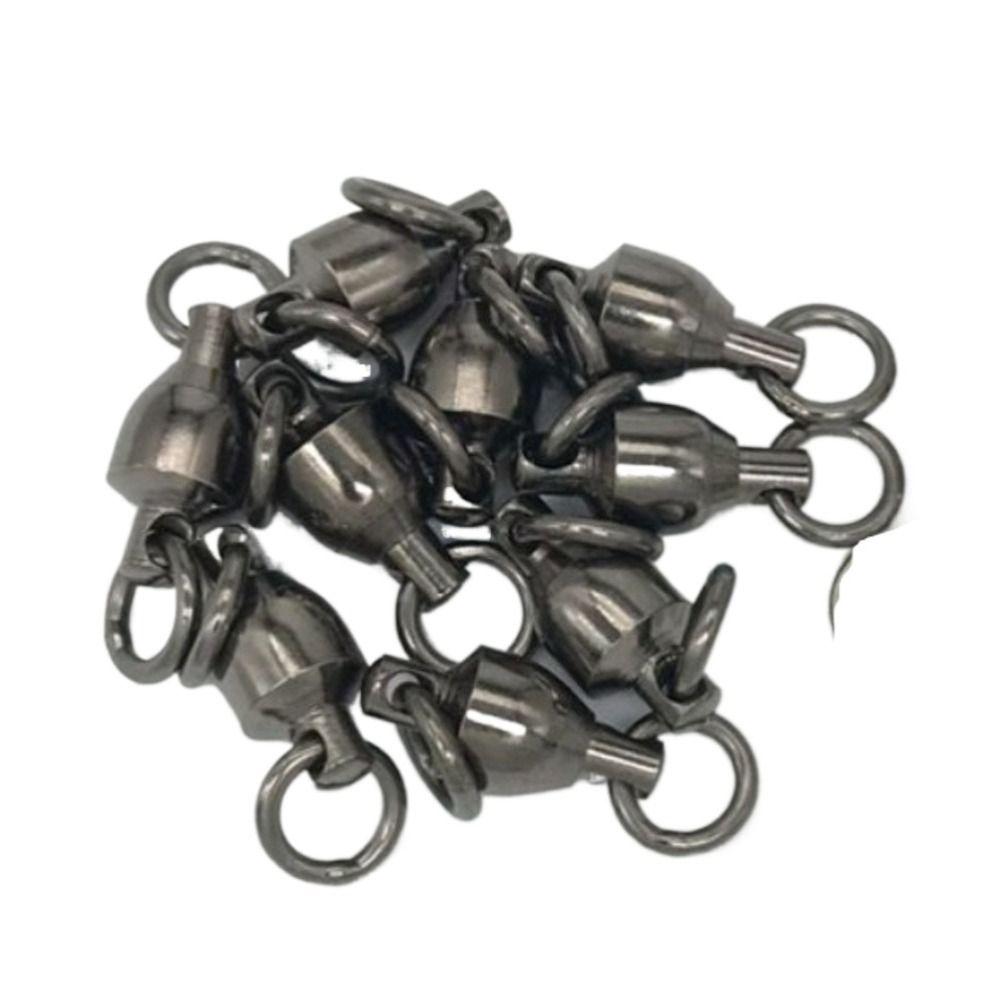 

10PCS Rolling Solid Ring Hooks Swivel Ring Fishing Gear Fishing Connector Carp Fishing