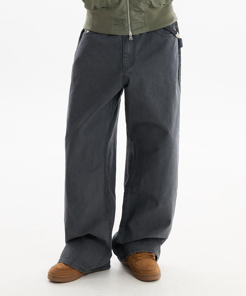 HOODHOOD Hd Chain Embroidery Cotton Pants Charcoal