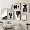 Art Mural Géométrique Minimaliste Noir Beige Abstrait Peinture sur Toile Salon Impression Moderne Décoration de Maison