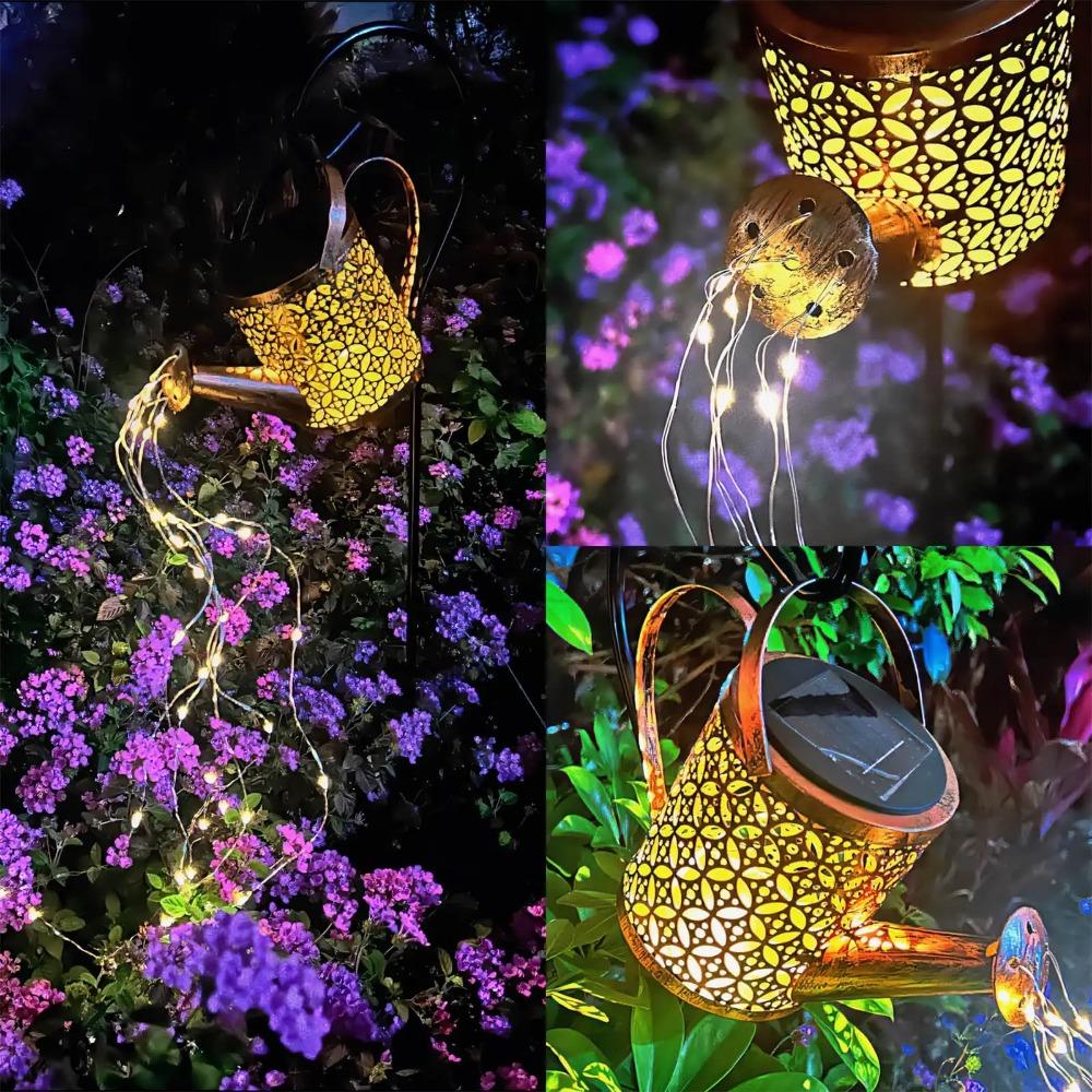 Solar Watering Can Light Yard Decorations Outdoor Garden Decor Lights Outside Garden Flower Bed Decor Light for Moms Birthday