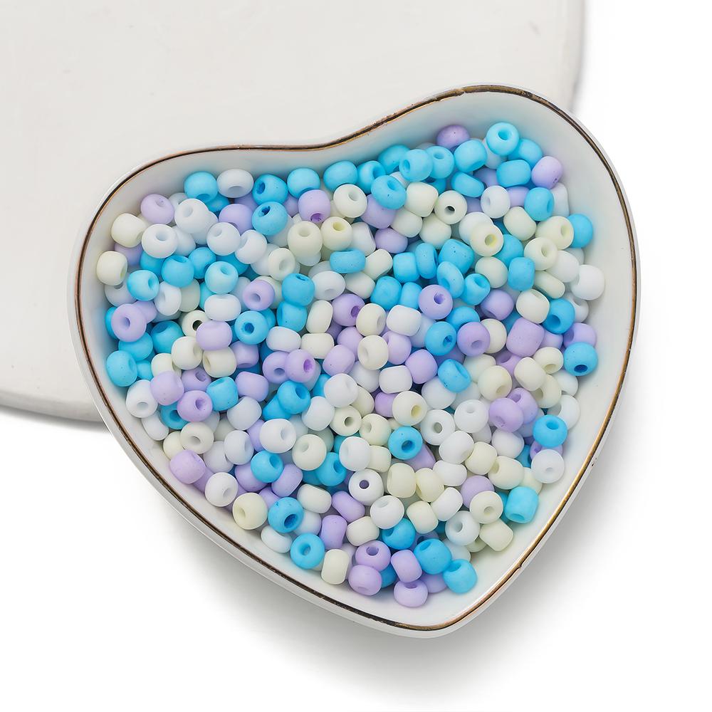 300pcs/lot 3mm/4mm Cream Rice Glass Beads DIY Necklace Earrings Bracelet Handmade Accessories Jewelry Matte Beaded