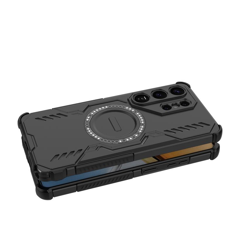 For Samsung Galaxy S26 Ultra Case Samsung S26 Plus Armor PC Magnetic Adsorption Wireless Charge Cover For Samsung S26 Ultra Case