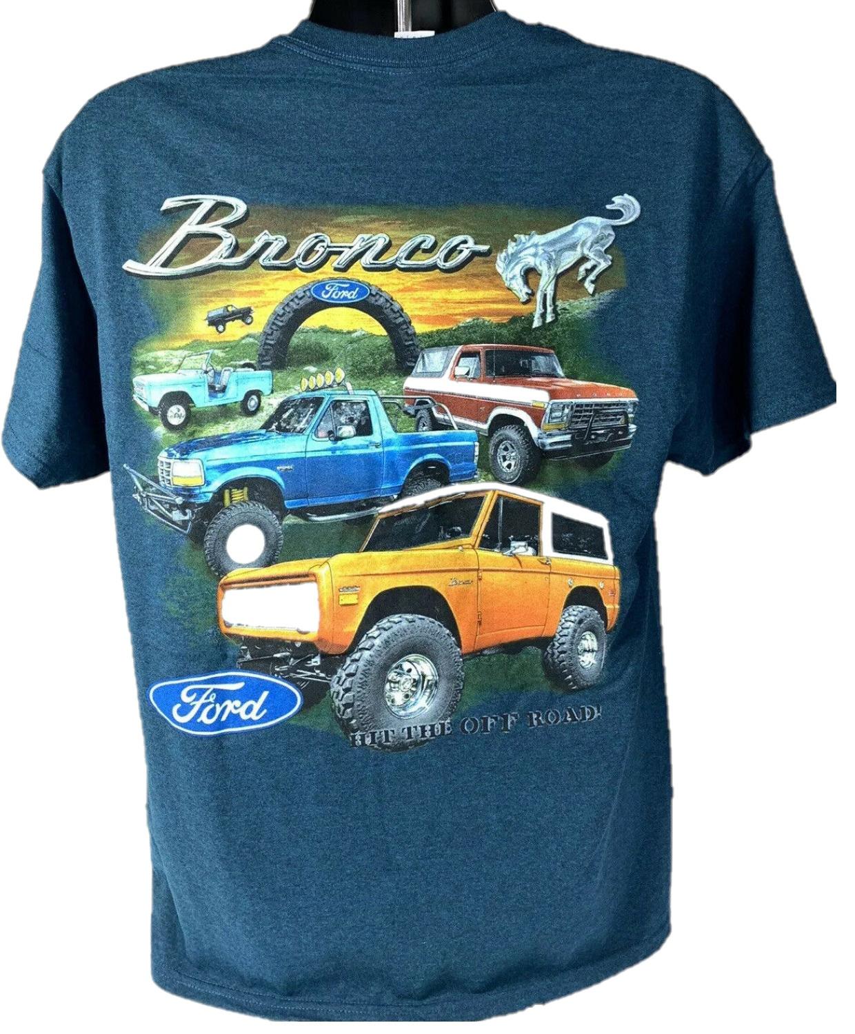 

Футболка Ford Bronco Scene с эмблемой Hit The Off Road Script Midnight Blue