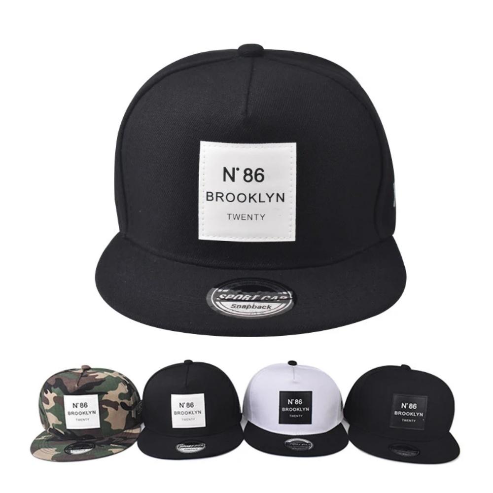 Unisex N.86 Brooklyn Print Label Embroidery Hip-hop Hats Outdoor Flat brim Adjustable Casual Baseball Caps Sunscreen Hat