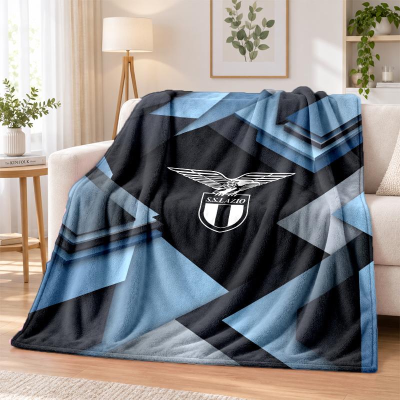 Lazio FC Printed Flannel Blanket Warm Comfort Bed Throw For Indoor Home Decoration